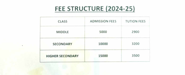 Fee Structure at Bajaj International School
